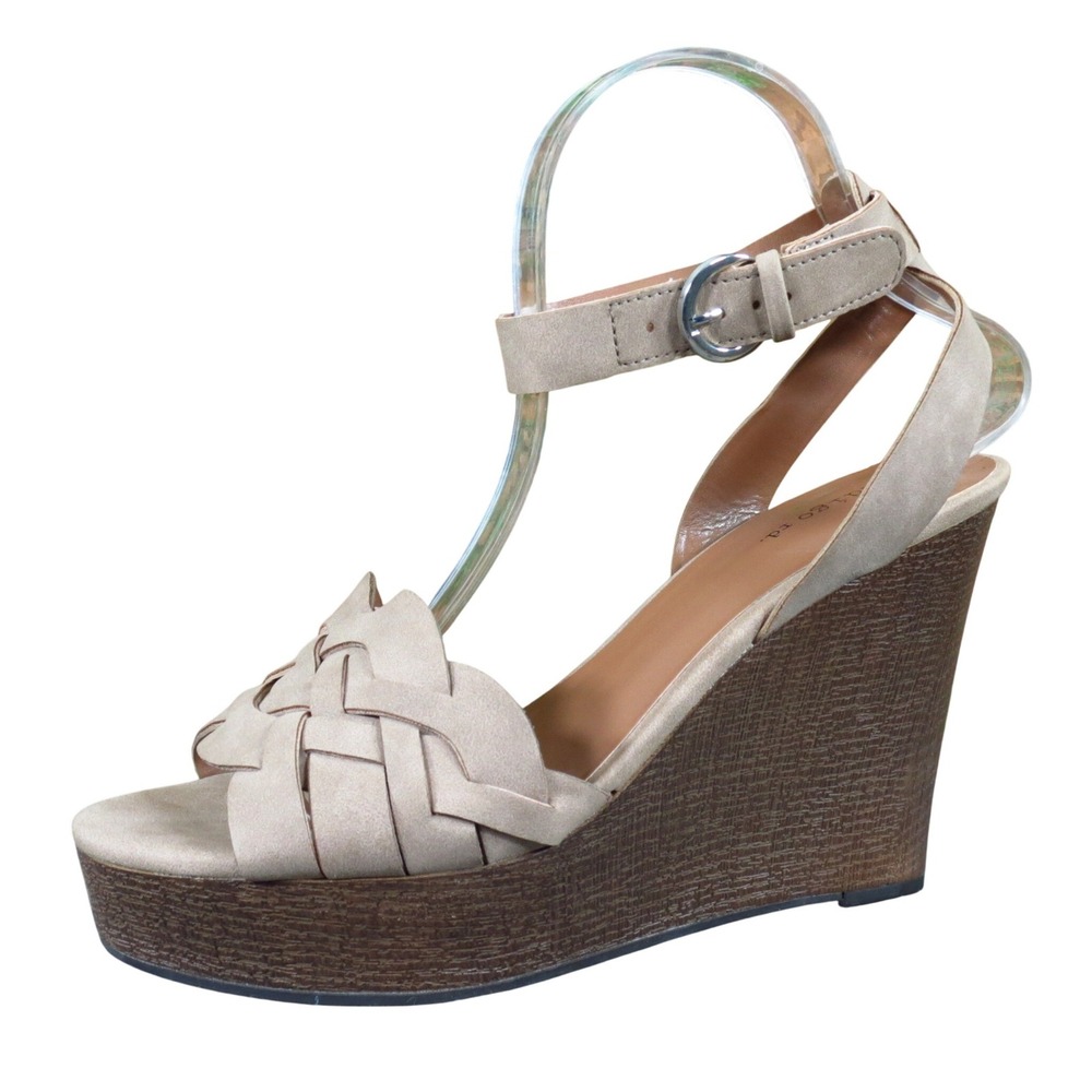 Indigo Rd. Kortney Women‎ Wedge Sandal 8.5 Casual Summer Tan Braided Platform